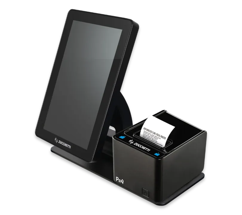 Cassa touch screen con stampante fiscale per negozi e bar