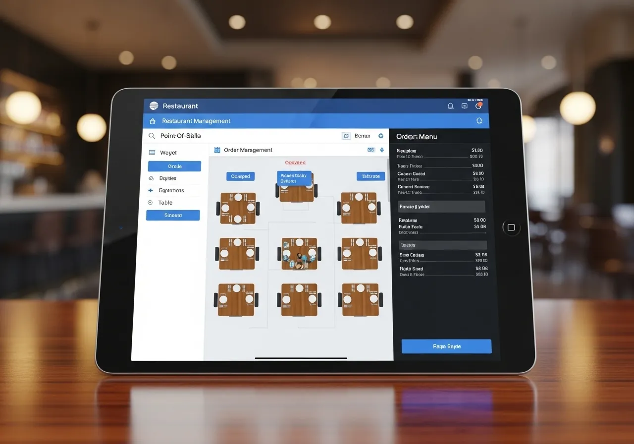 Gestionale per ristorante su tablet con la mappa dei tavoli
